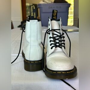 Dr. Martens White Combat Boots Size 7
